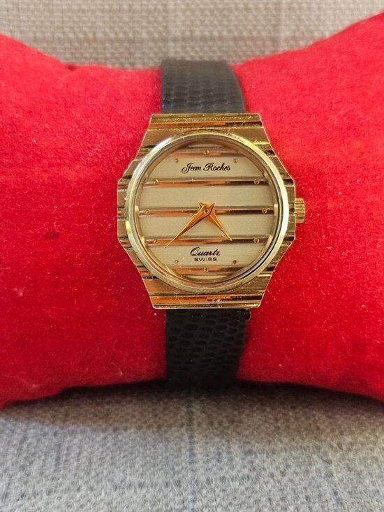 Vintage Jean Roches Ladies Wristwatch Swiss Made Gold Tone Case Analog Watch main image 4